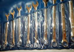 13 Pieces S-K Suregrip 6-Point Chrome SAE Combination Wrench Set with Case