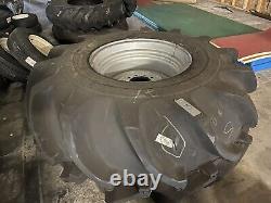 28Lx26 R2 Goodyear Special Sure Grip Tire/Wheel Assy on Silver 10-Hole Wheel