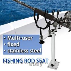 2PCS Aluminum Rod Pod Sure Grip Boat Steel PVC Coated Wire Fishing Pole Holder