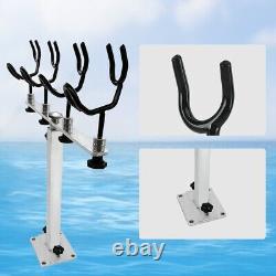 2PCS Fishing Pole Holder Aluminum Rod Pod Sure Grip Boat Steel PVC Coated Wire