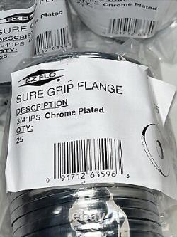 450 QTY! HUGE LOT- 3/4 IPS Sure Grip Flange Escutcheon Plate Shallow Chrome