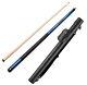 58 Viper Sure Grip Pro Blue Pool Billiard Cue + Q-vault Black Cue Case