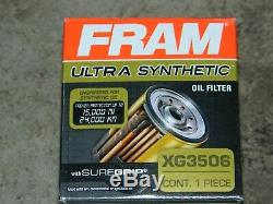 (6) Fram Xg3506 Ultra Synthetic Oil Filter With Sure Grip Up To 15,000 Miles