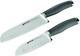 Anolon Suregrip Cutlery 2piece Japanese Stainless Steel Santoku Knife Set With