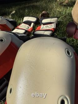 BUNDLE 1970s Calf Suede/wool SureGrip Roller skates and Lizzie Armato 187 Pads