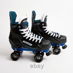 Bauer X-LP Quad Roller Skates Blue Sure-Grip Rock Plate Sims Street Wheels