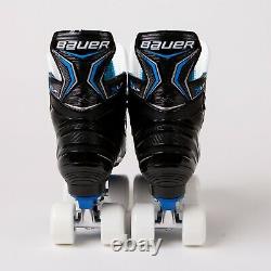 Bauer X-LP Quad Roller Skates Blue Sure-Grip Rock Plate Sims Street Wheels