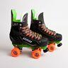 Bauer X-ls Quad Roller Skates Green Sure-grip Rock Plate Ventro Wheels