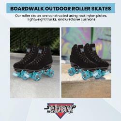 Boardwalk Black Outdoor Roller Skate Blue Motion (Mens 7 Womens 8)
