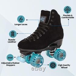 Boardwalk Black Outdoor Roller Skate Blue Motion (Mens 7 Womens 8)
