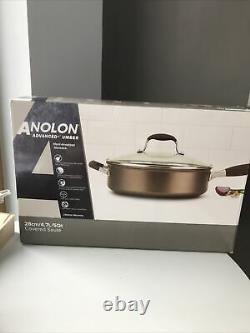 Brand New in Box Anolon Advanced+ SureGrip Umber 28cm/4.7L Sauté Pan