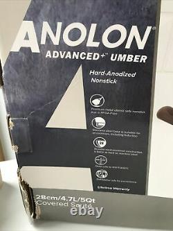 Brand New in Box Anolon Advanced+ SureGrip Umber 28cm/4.7L Sauté Pan