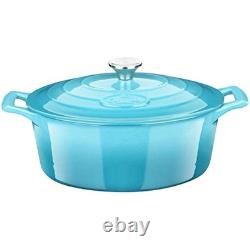 Cast Iron Enameled Dutch Oven With Sure-Grip Handles Searing Baking & Roasting New