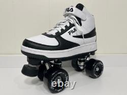 Fila Panda Black White Womans 7 Custom Roller Skates Sure Grip Outdoor Wheels