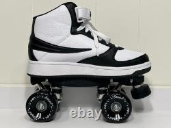 Fila Panda Black White Womans 7 Custom Roller Skates Sure Grip Outdoor Wheels
