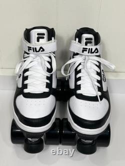 Fila Panda Black White Womans 7 Custom Roller Skates Sure Grip Outdoor Wheels