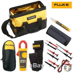 Fluke 323 Clamp Meter KIT5T SureGrip Test clips and Lead Set plus case and more