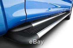 For Chevy Silverado 3500 HD 07-19 Running Boards 6 Sure-Grip Cab Length Black