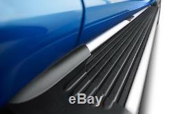 For Ford F-150 Heritage 04 6 Sure-Grip Black Running Boards w Brushed Trim