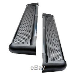 For Ram 2500 11-19 6 Sure-Grip Cab Length Black Running Boards w Black Trim