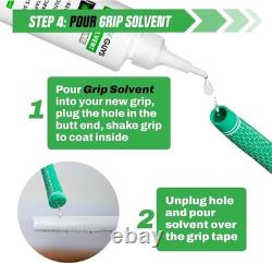 Golf Regripping Set Multiple Tape Strips, Bench Vise & Quality Solvent