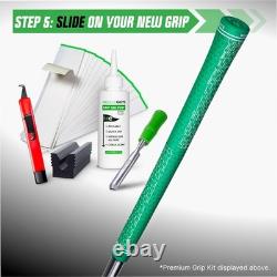 Golf Regripping Set Multiple Tape Strips, Bench Vise & Quality Solvent