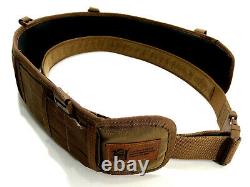 HSGI Sure-Grip Slotted Padded Belt with Inner Belt Large Coyote Navy SEAL DEVGRU