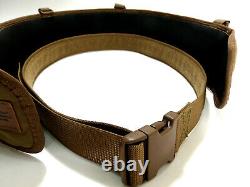 HSGI Sure-Grip Slotted Padded Belt with Inner Belt Large Coyote Navy SEAL DEVGRU