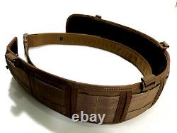 HSGI Sure-Grip Slotted Padded Belt with Inner Belt Large Coyote Navy SEAL DEVGRU