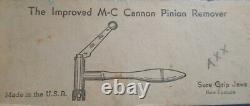 Improved M C Cannon Pinion Remover New Old Stock w Sure Grip Jaws w box