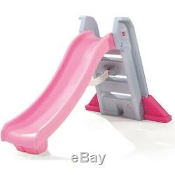 Indoor/Outdoor Big Folding Pink Slide for Toddlers with Sure-grip Handles