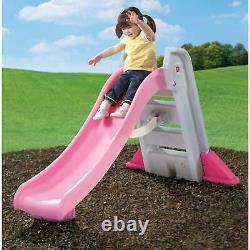 Indoor/Outdoor Big Folding Pink Slide for Toddlers with Sure-grip Handles Safe