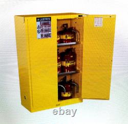 JUSTRITE 90 Gallon, 2 Shelves, 2 Doors, Self Close, Flammable Cabinet, Sure-Grip