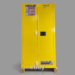 JUSTRITE Sure-Grip EX Flammable Liquid Safety Storage Cabinet 90 Gal 43wx34dx65h