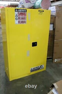 Just Rite Sure Grip Ex Flammable Safety Cabinet, 45 gal, Yellow Model 894500