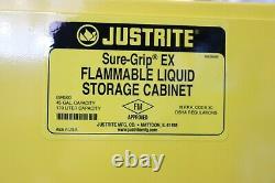 Just Rite Sure Grip Ex Flammable Safety Cabinet, 45 gal, Yellow Model 894500