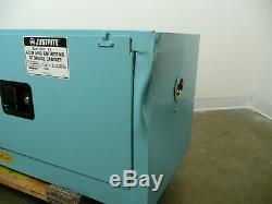 Justright SureGrip EX Piggyback Corrosive/Acid Steel Safety Cabinet 12 Gal. Blue