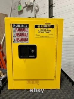 Justrite 890420 Sure-Grip EX Countertop Yellow Flammable Cabinet New Open Box