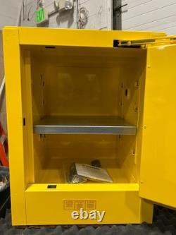 Justrite 890420 Sure-Grip EX Countertop Yellow Flammable Cabinet New Open Box