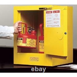 Justrite 890420 Sure-Grip Ex Flammable Safety Cabinet, 4 Gal, Yellow