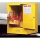 Justrite 890420 Sure-grip Ex Flammable Safety Cabinet, 4 Gal, Yellow
