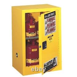 Justrite 890420 Sure-Grip Ex Flammable Safety Cabinet, 4 Gal, Yellow