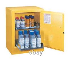 Justrite 890500 Sure-Grip Ex Aerosols Cabinet, 4 Gal, Yellow