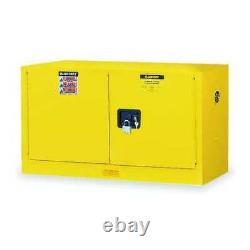 Justrite 891700 Sure-Grip Ex Flammable Safety Cabinet, 17 Gal, Yellow