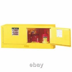 Justrite 891700 Sure-Grip Ex Flammable Safety Cabinet, 17 Gal, Yellow