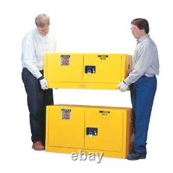 Justrite 891720 Sure-Grip Ex Flammable Safety Cabinet, 17 Gal, Yellow