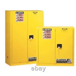 Justrite 893000 Sure-Grip Ex Flammable Safety Cabinet, 30 Gal, Yellow