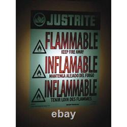 Justrite 893000 Sure-Grip Ex Flammable Safety Cabinet, 30 Gal, Yellow