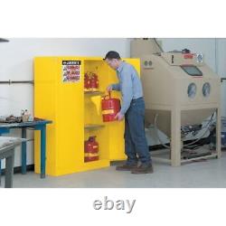 Justrite 893020 Sure-Grip Ex Flammable Safety Cabinet, 30 Gal, Yellow