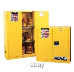 Justrite 894520 Sure-Grip Ex Flammable Safety Cabinet, 45 Gal, Yellow